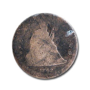 1862 Liberty Seated Quarter AG 1862 Liberty Seated Quarter AG